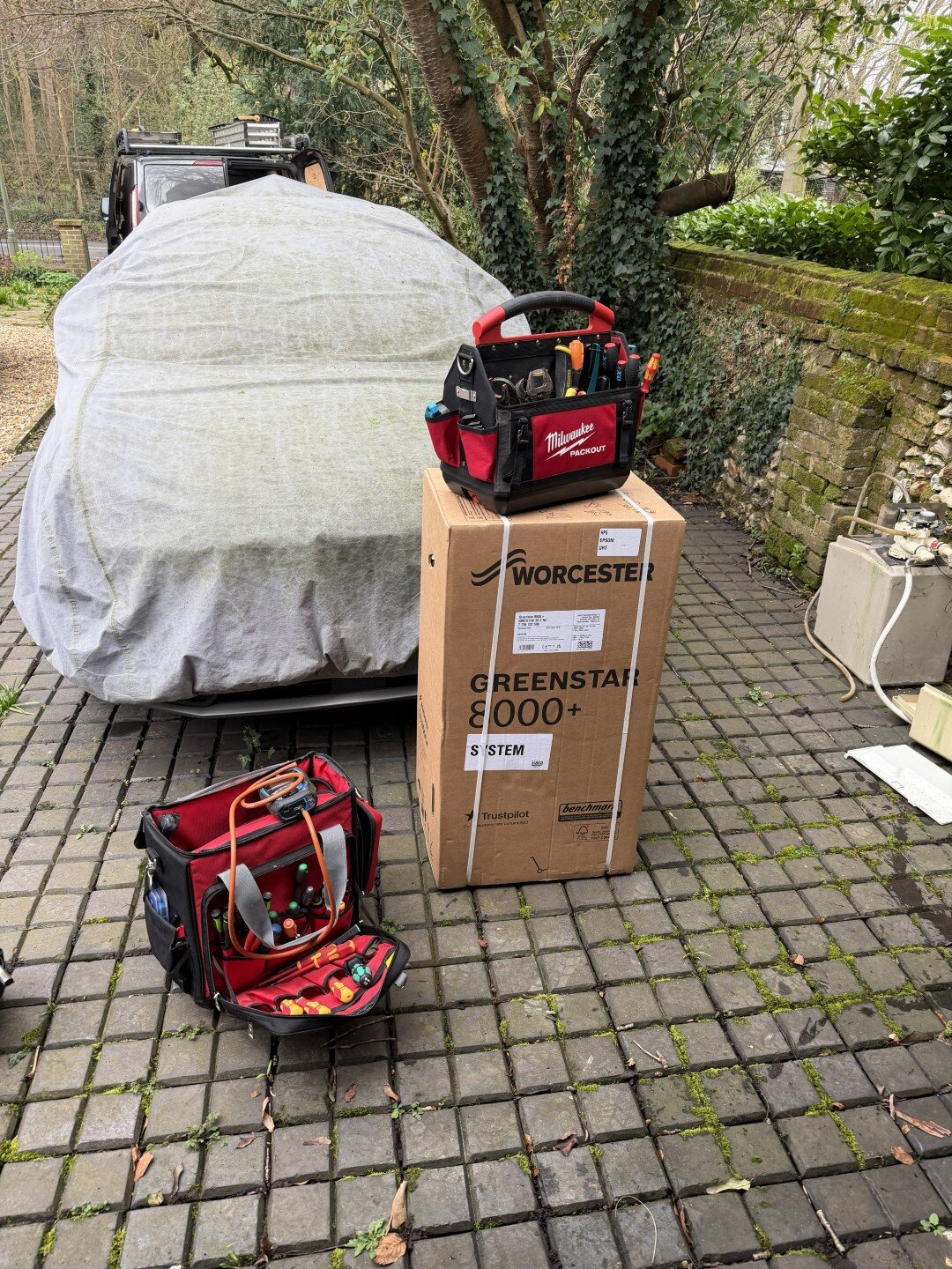 New Worcester boiler installation in Epsom ready for fitting